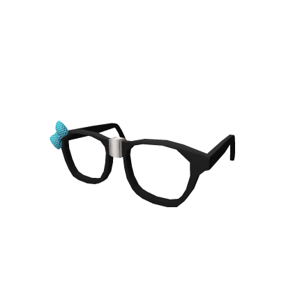 Broken Teal Bow Glasses