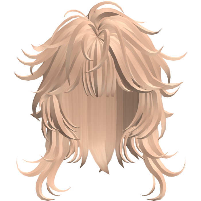 Feathered Wavy Fringe Hair - Peach Blonde