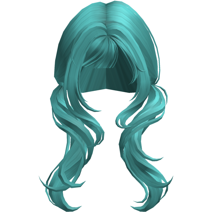 Swirly Cutie Dream Pigtails (Aqua Teal)
