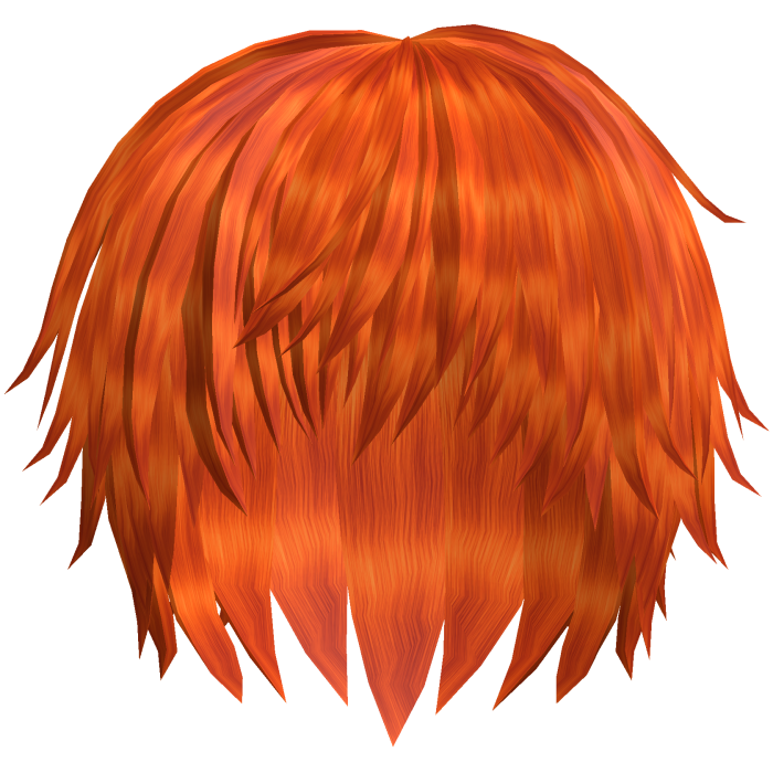 orange low spiky emo boy hair