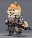 Doge and cat patrol