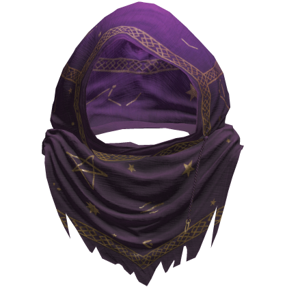 Purple Sorcerer Distressed Rune Hood