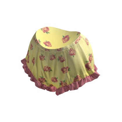 BB Yellow Floral Ruffled Shorts Coquette Girl thumbnail