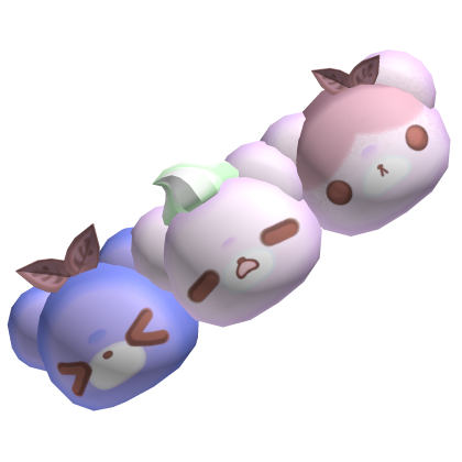 ♡ cute kawaii purple matcha dango bear hair clip Roblox item