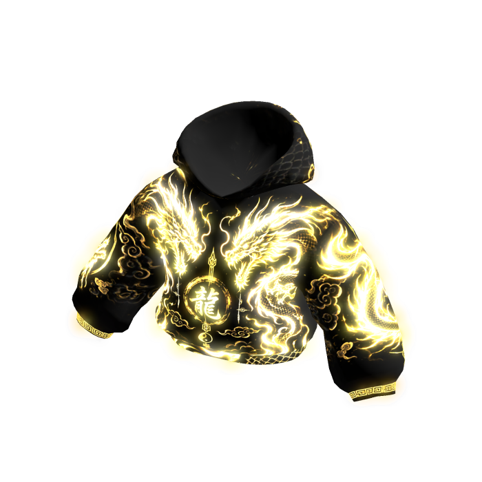 EMISSIVE YELLOW DRAGON HOODIE