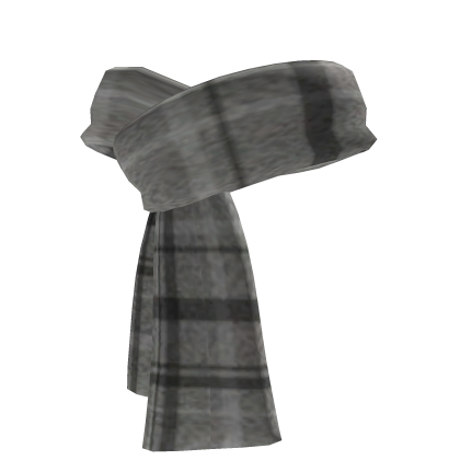 Gray Plaid Scarf