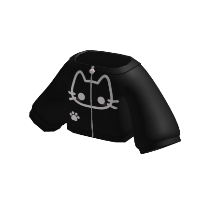 ♡ : cute black kitty zip up hoodie thumbnail