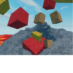 Volcanic city escape icon