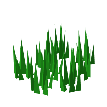 Low Poly Grass Formation Nature Scenery