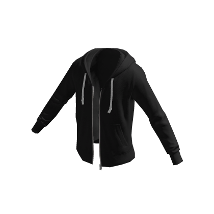 Zip Hoodie - Black - Roblox