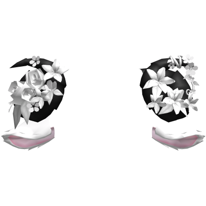  Goat Sheep Flowery Black Horns w White Ears