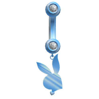 Roblox Item Blue Bunny Pie Belly Ring