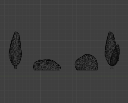 Low Poly Trees Bushes Rocks and Flowers preview 2