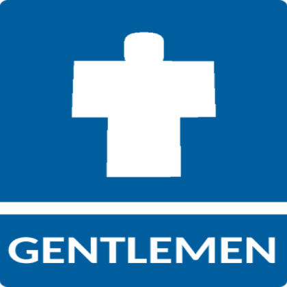 Mens Restroom Sign Roblox decal