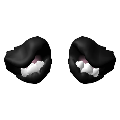 . ‿ ♡ fluffy kemono puppy big dog ears black Roblox item