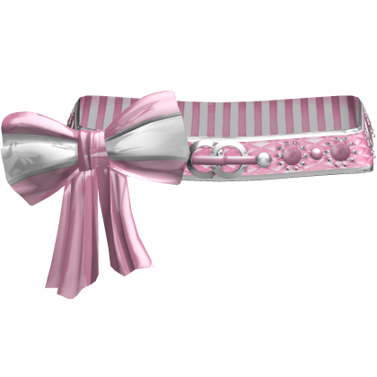 Pink Hime Elegant Gyaru Bow Belt 2000s Gold 