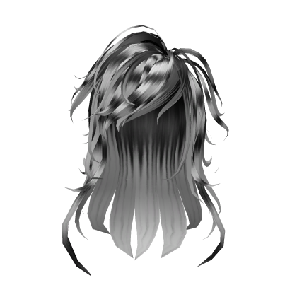 Emo scene messy Raccoon Black White Roblox item