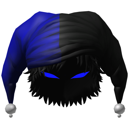 Black&Blue Jester Hat w/ Glowing Eyes
