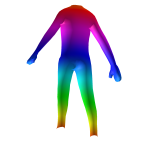 Cartoony Rainbow Outline Jumpsuit