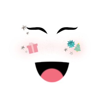 christmas pastel super super happy face Roblox decal