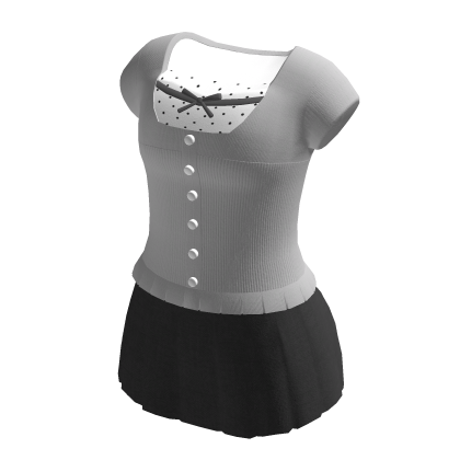 🍀Milkmaid Top w Mini Skirt (White)