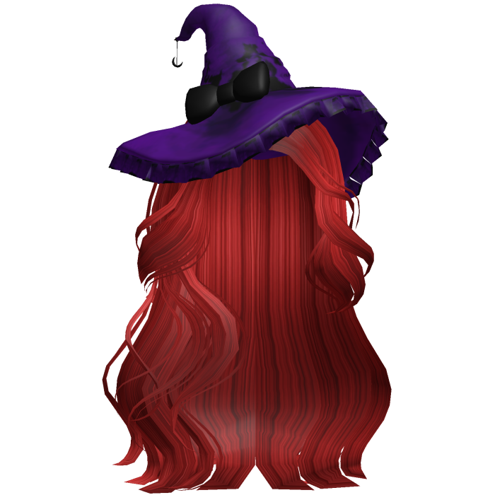 Halloween Side Swept Witch Hair (Red)