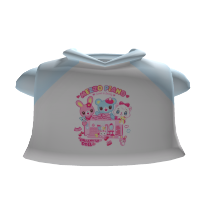 ♡ ꒱ cute blue mezzo piano hoodie shirt Roblox item