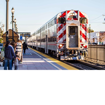 Caltrain Commuter Train at San Carlos Station