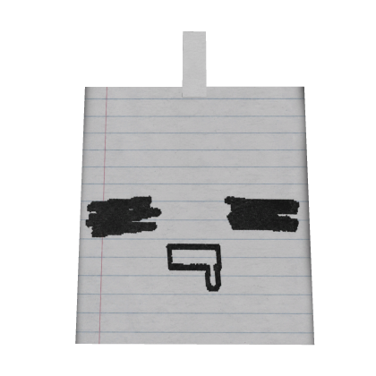 kaomoji paper scribble note face
