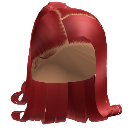 Red 90s Side Swoop Hair w/ Curled Ends Roblox item