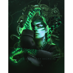 Green lightning flash