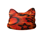 [CODE: O83] Fruity Orange Graffiti Fur Beanie