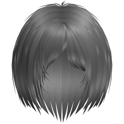 Goth Razor Cut Layered Bob (Gray)