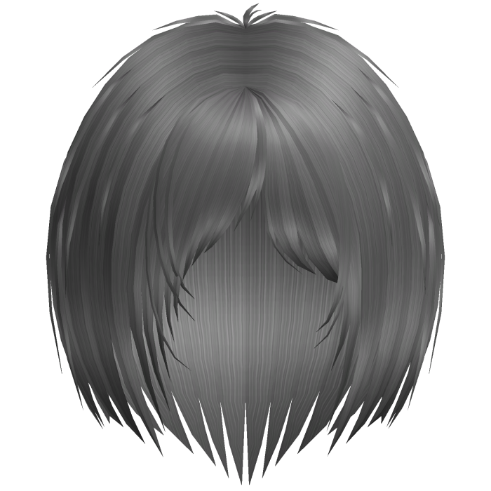 Goth Razor Cut Layered Bob (Gray)