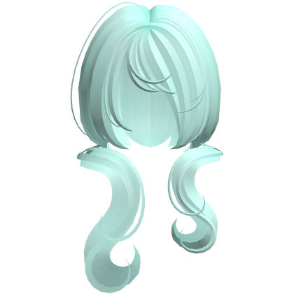 ♡: cutesy doll swirly pigtails in teal Roblox item