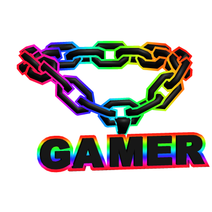 GAMER cartoony rainbow chain necklace thumbnail