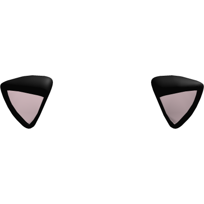 ♡ ꒰ cute kawaii black droopy cat ears Roblox item