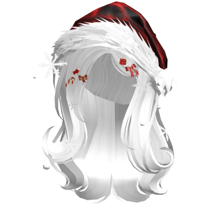 Shy Gentle Swirls w/Santa Hat (White)