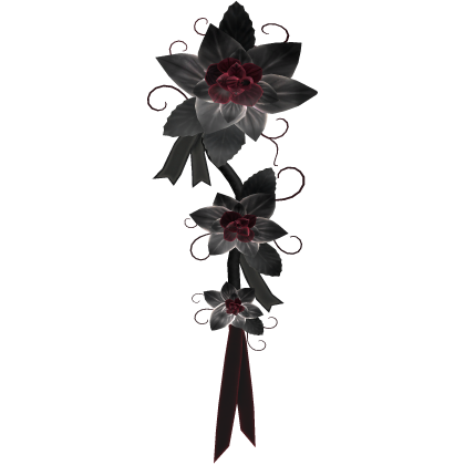 Black Flower Backpiece