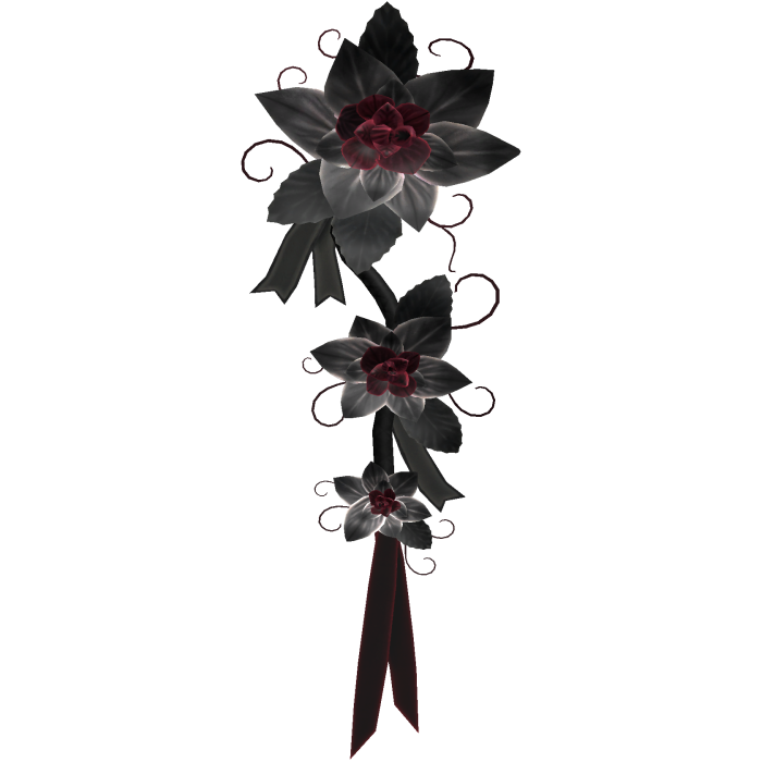 Black Flower Backpiece