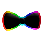 Cartoony Rainbow Bow Tie