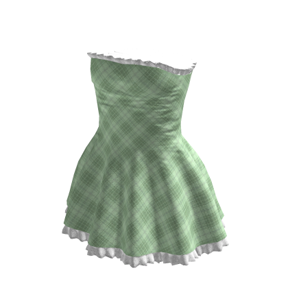💚 Cute Green Plaid Dress thumbnail