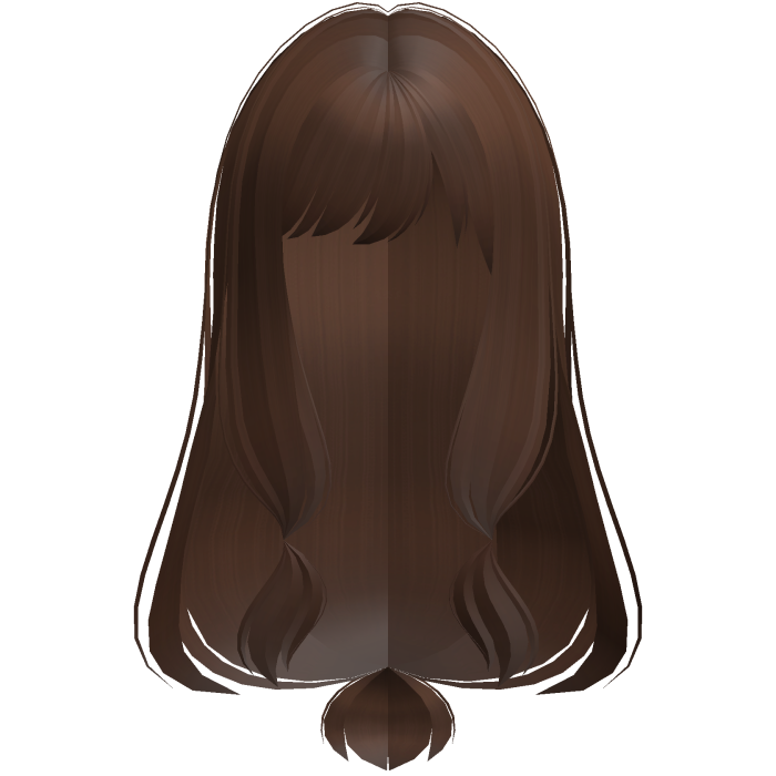 wispy thin silky long tied moe hair brown