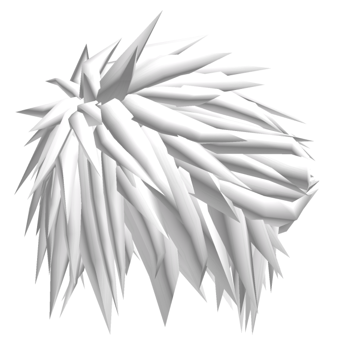 final fantasy cloud strife spiky hair in white