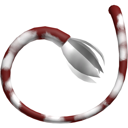 Long Curled Furry Mushroom Cow Tail | Red & White Roblox item