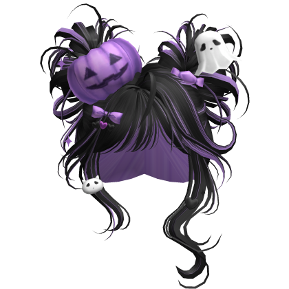 Spooky Halloween Pumpkin Buns  (Black&Purple)