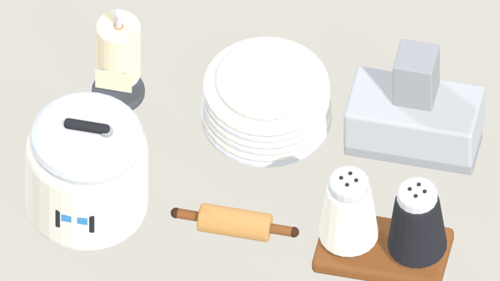 Low Poly Kitchen Appliance Pack x55 Cooking Props preview 7