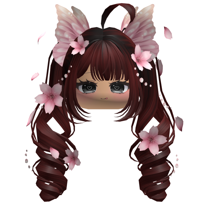 Mystical Sakura Petal Pigtails (Sky Blue)