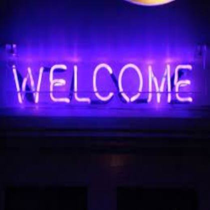 Neon y2k welcome sign Roblox decal