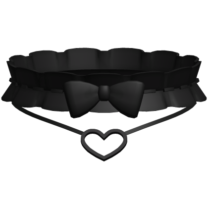 🤍 pretty ruffle choker necklace black